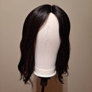 New Women's 100% Human Hair Wavy Capless Wig (Average Cap Size) Color 1B
